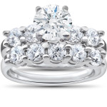 Yaffie 2.5ct TDW White Gold Diamond Five Stone Wedding & Engagement Set