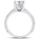White Gold Engagement Ring with Brilliant Solitaire Diamond, 2.33 Carat
