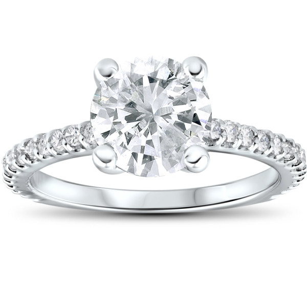 Yaffie White Gold Diamond Engagement Ring-2 1/3 cttw
