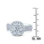 Dazzling Yaffie Bridal Ring with 2 1/3ct TDW Diamonds in White Gold