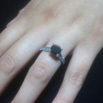 Custom Yaffie™ 2.25ct Black Diamond Engagement Ring in White Gold
