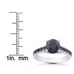 Custom Yaffie™ 2.25ct Black Diamond Engagement Ring in White Gold