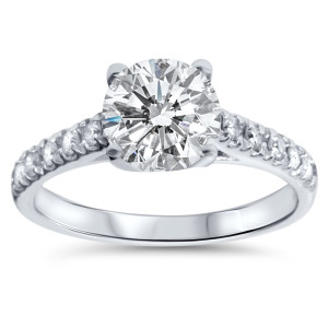 Enhance your love with Yaffie White Gold Diamond Engagement Ring, featuring 2 1/4ct TDW of dazzling brilliance.