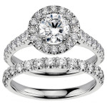 Yaffie Diamond Engagement Bridal Set - 2 1/4ct TDW and White Gold