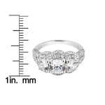 Sparkling Yaffie Diamond Ring with 2.25ct TDW and Pave-setting in White Gold