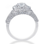 Sparkling Yaffie Diamond Ring with 2.25ct TDW and Pave-setting in White Gold