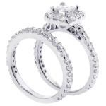Bridal Bliss: Yaffie White Gold Diamond Ring Set (2.2ct)