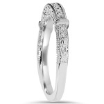 Vintage Engagement Wedding Set with Yaffie White Gold and 2 ct TDW of Clarity Enhanced Diamonds