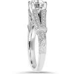 Vintage Engagement Wedding Set with Yaffie White Gold and 2 ct TDW of Clarity Enhanced Diamonds