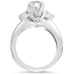 Enhance your love story with Yaffie White Gold 2 ct TDW Diamond 3-Stone Engagement Ring.