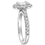 White Gold Princess Cut Diamond Engagement Ring with Halo Setting (2cttw) by Yaffie - Stunning!