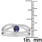 Sapphire and Diamond Engagement Ring with a White Gold Touch by Yaffie