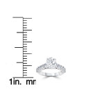 Engagement Ring with Clarity Enhanced 2CT TDW Diamonds in Yaffie White Gold