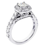 Yaffie 2 Carat Diamond Engagement Ring in White Gold