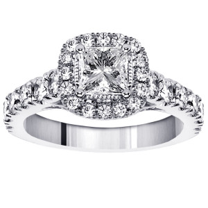 Yaffie 2 Carat Diamond Engagement Ring in White Gold