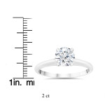 Eco-friendly Lab Grown Diamond Solitaire Engagement Ring - Yaffie White Gold 2ct.