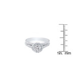 Halo Diamond Wedding Set with 3/4 ct TDW in White Gold by Yaffie
