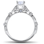 Vintage 3/4 ct TDW Diamond Engagement Ring in Yaffie White Gold