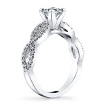 Elegant Yaffie Vintage Diamond Engagement Ring with Braided White Gold and 3/4 TDW.