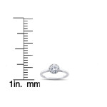Madelyn Halo Vintage Engagement Ring with Eco-Friendly Lab Grown White Gold and 3/4ct TDW Yaffie Diamond