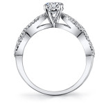 Infinity Engagement Ring with 3/4ct Round Diamond in Yaffie White Gold
