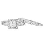 Engage in Style with Yaffie White Gold 3/4ct TDW Diamond Ring Set for Weddings