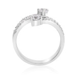 Shine bright with the Yaffie White Gold Two Diamond Ring