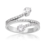 Shine bright with the Yaffie White Gold Two Diamond Ring