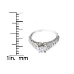 Vintage Diamond Engagement Ring - Yaffie White Gold, 3/5 Total Diamond Weight