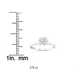 Eco-Chic Yaffie Solitaire Engagement Ring with Round Cut Lab Grown White Gold Diamond (3/8ct)