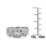 Certified Butterfly Heart Ring with 4/5ct TDW White Gold Diamond by Yaffie
