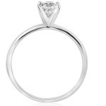 Diamond Solitaire Engagement Ring - Yaffie White Gold 5/8 ct TDW