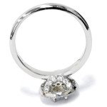 Vintage Yaffie White Gold Ring with Double Halo and 5/8ct TDW Diamonds for Your Engagement