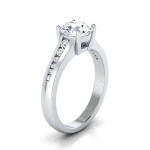 Yaffie Sparkling White Gold Engagement Ring with 5/8ct TDW Channel Diamonds
