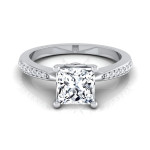 Yaffie 5/8ct TDW White Diamond Engagement Ring in White Gold.