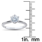 White Gold Engagement Ring with 7/8 ct Brilliant Diamond