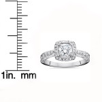 Sculptural Yaffie White Gold Diamond Engagement Ring - 7/8 ct TDW