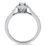 Yaffie Stunning White Gold Halo Diamond Ring - 7/8ct TDW for Your Engagement