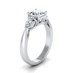IGI-Certified 3-Stone Princess Cut 2ct TDW White Gold Yaffie Engagement Ring
