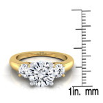 Yaffie Gold: Sparkling 3-Stone Round Diamond Engagement Ring (1 1/4ct TDW)
