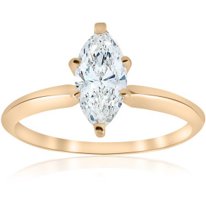 Say 'Yes' with a Stunning Yaffie Gold Marquise Diamond Engagement Ring