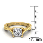 Yaffie Gold Trellis Basket Solitaire: A Sparkling 1/2ct Diamond Engagement Ring