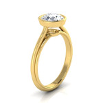 1ct Yaffie Gold Diamond Bezel Engagement Ring - IGI Certified
