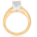 Cathedral Princess Cut Solitaire Diamond Ring - Yaffie Gold