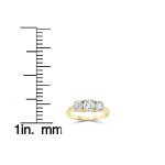 Golden Yaffie: A Triple Sparkling Diamond 1ct Engagement and Anniversary Ring for Women.