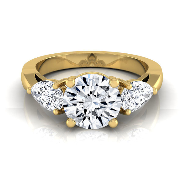 Sparkling Yaffie Gold 2ct TDW 3-stone Diamond Engagement Ring