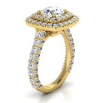 Double the Halo, Triple the Sparkle - Yaffie Gold Ring with 3.16ct Diamonds