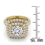 Double the Halo, Triple the Sparkle - Yaffie Gold Ring with 3.16ct Diamonds