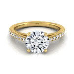 Gold Classic 4-Prong Ring with 3/4ct TDW White Diamond by Yaffie