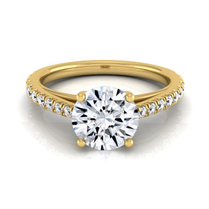 Gold Classic 4-Prong Ring with 3/4ct TDW White Diamond by Yaffie